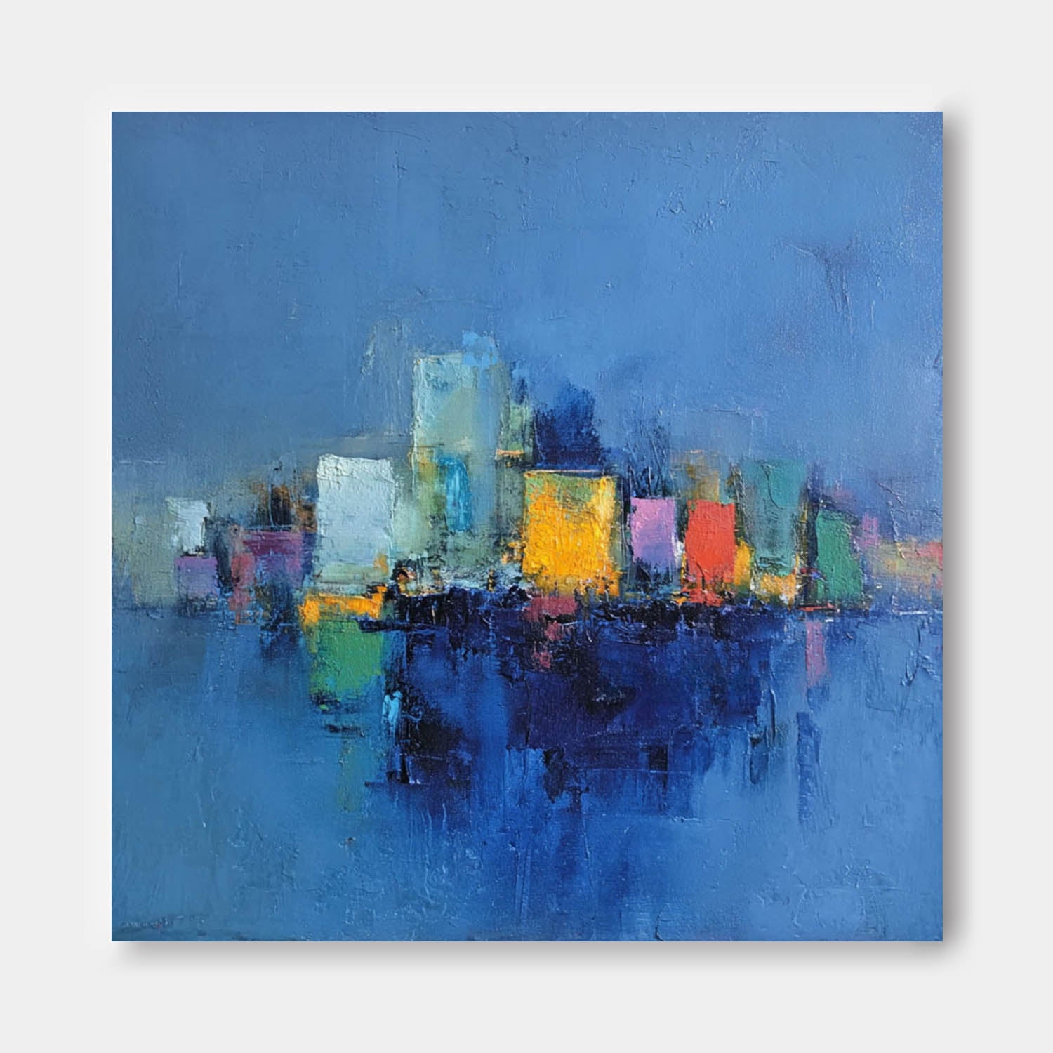 Wall Art Architecture Abstract Waterfront Cityscape