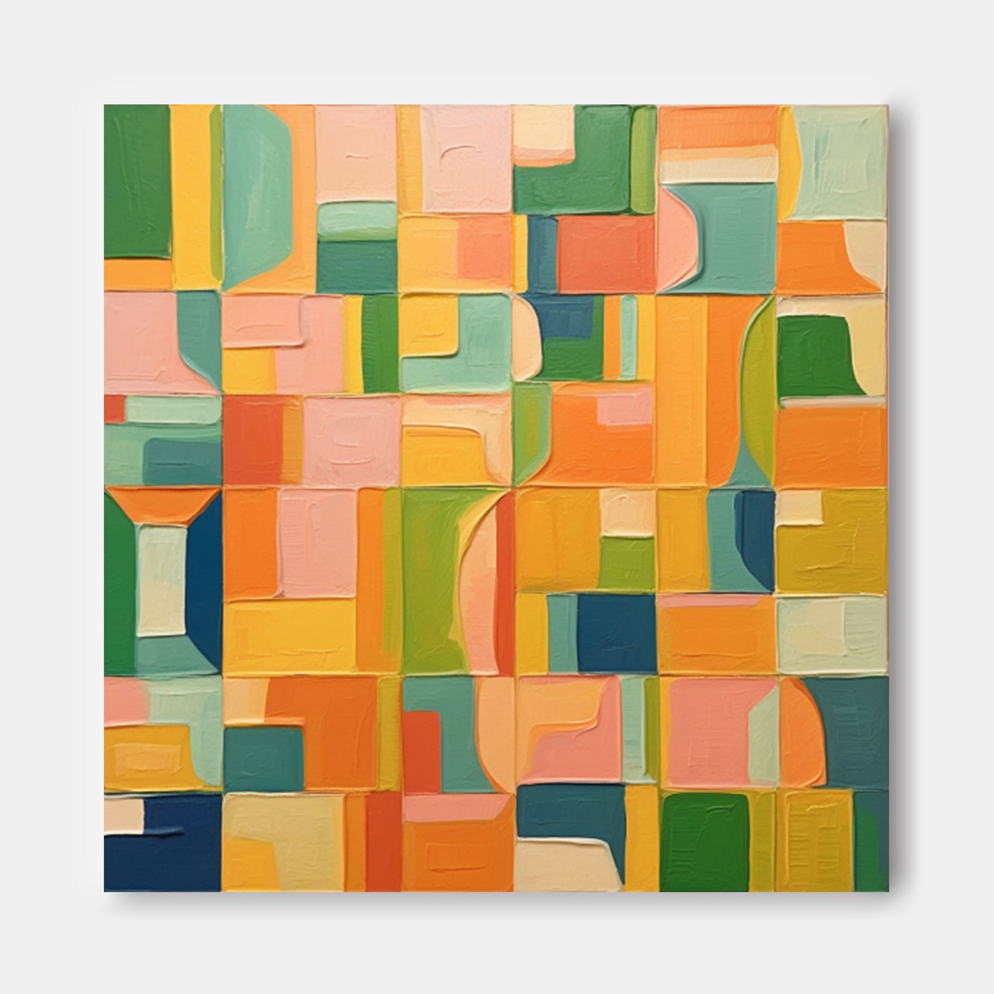 Wall Art Grid Abstract Modern Vibrant