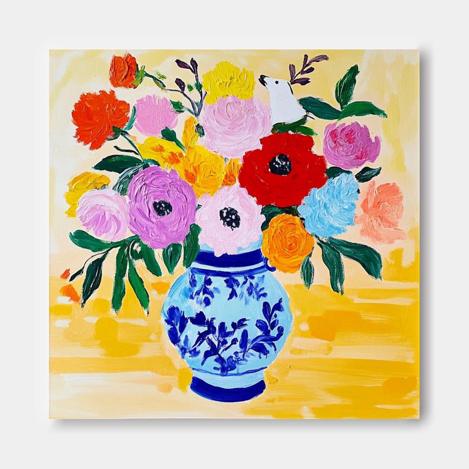 Wall Art Flower Opulent Vibrant Tropical