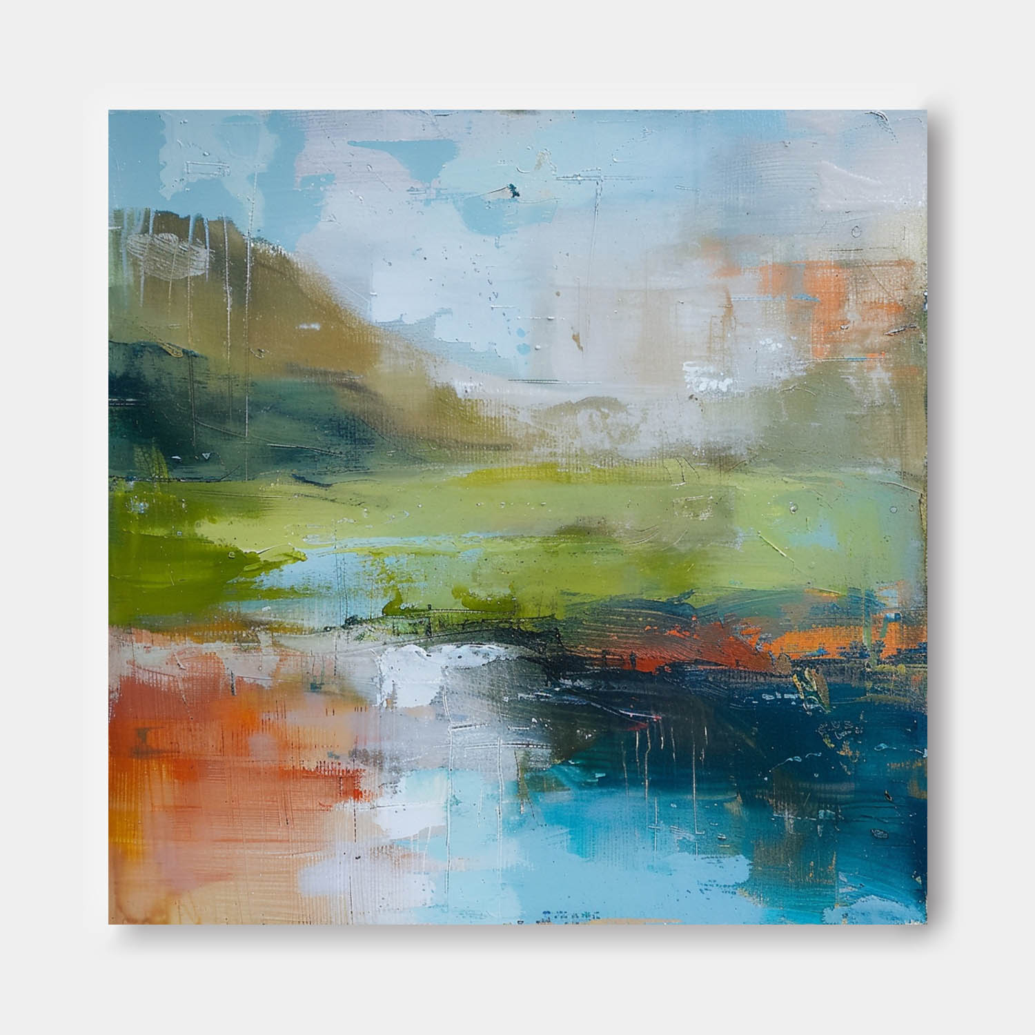 Wall Art Abstract Landscape Impressionist Impasto
