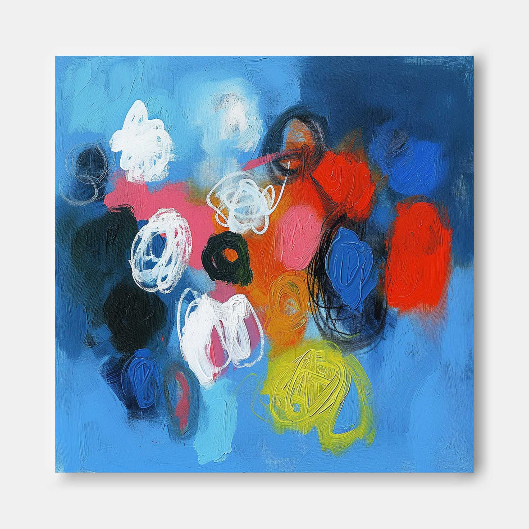 Wall Art Abstract Playful Energetic Retro