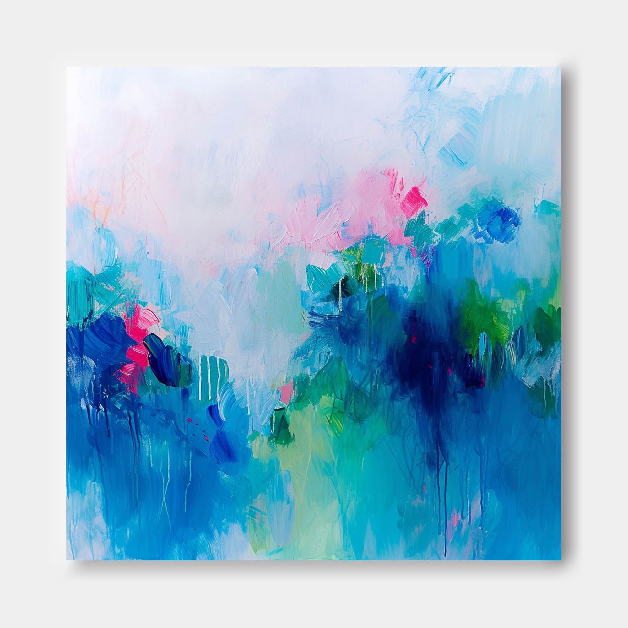 Wall Art Painterly Abstract Soft Fluid Wash
