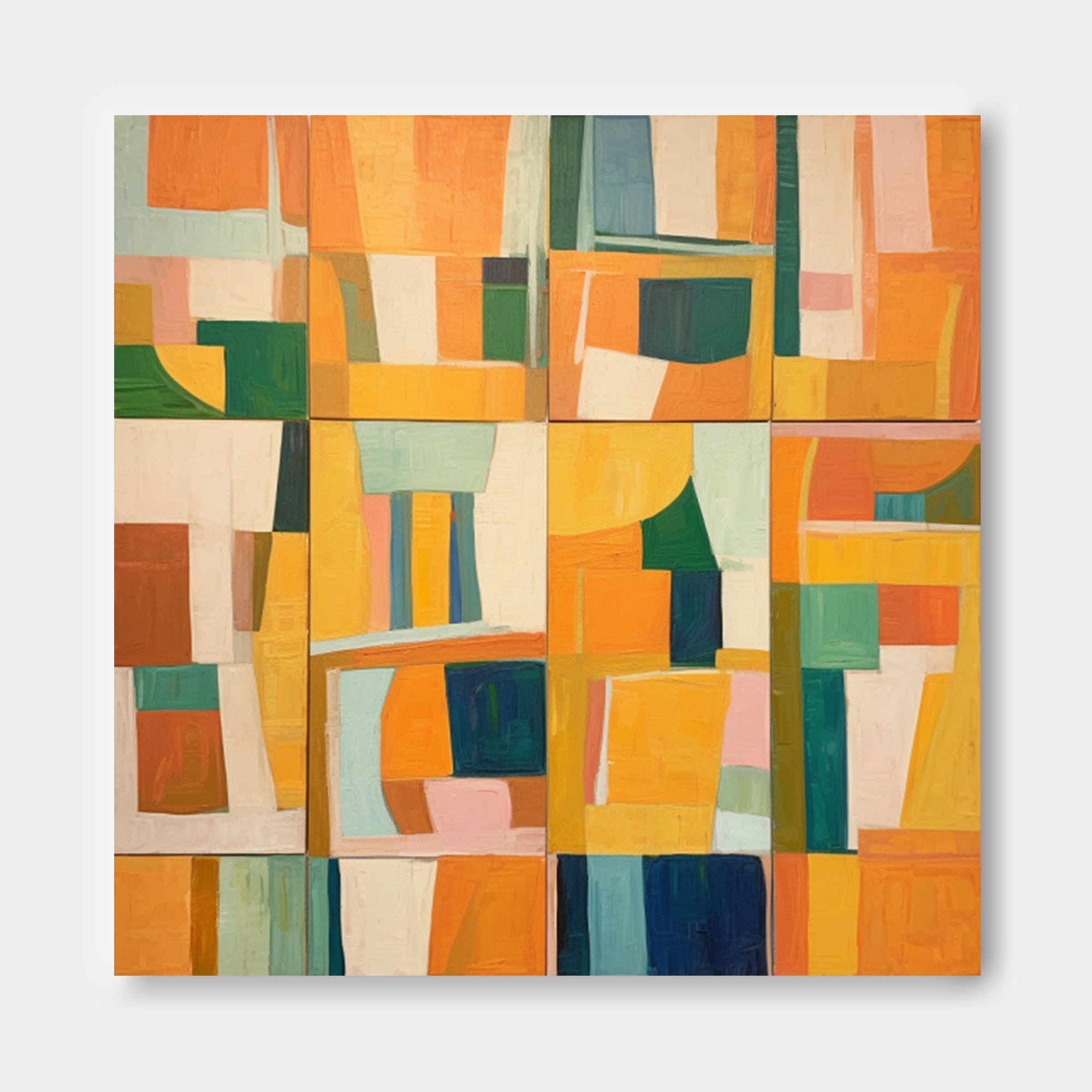 Wall Art Abstract Geometric Irregular Block