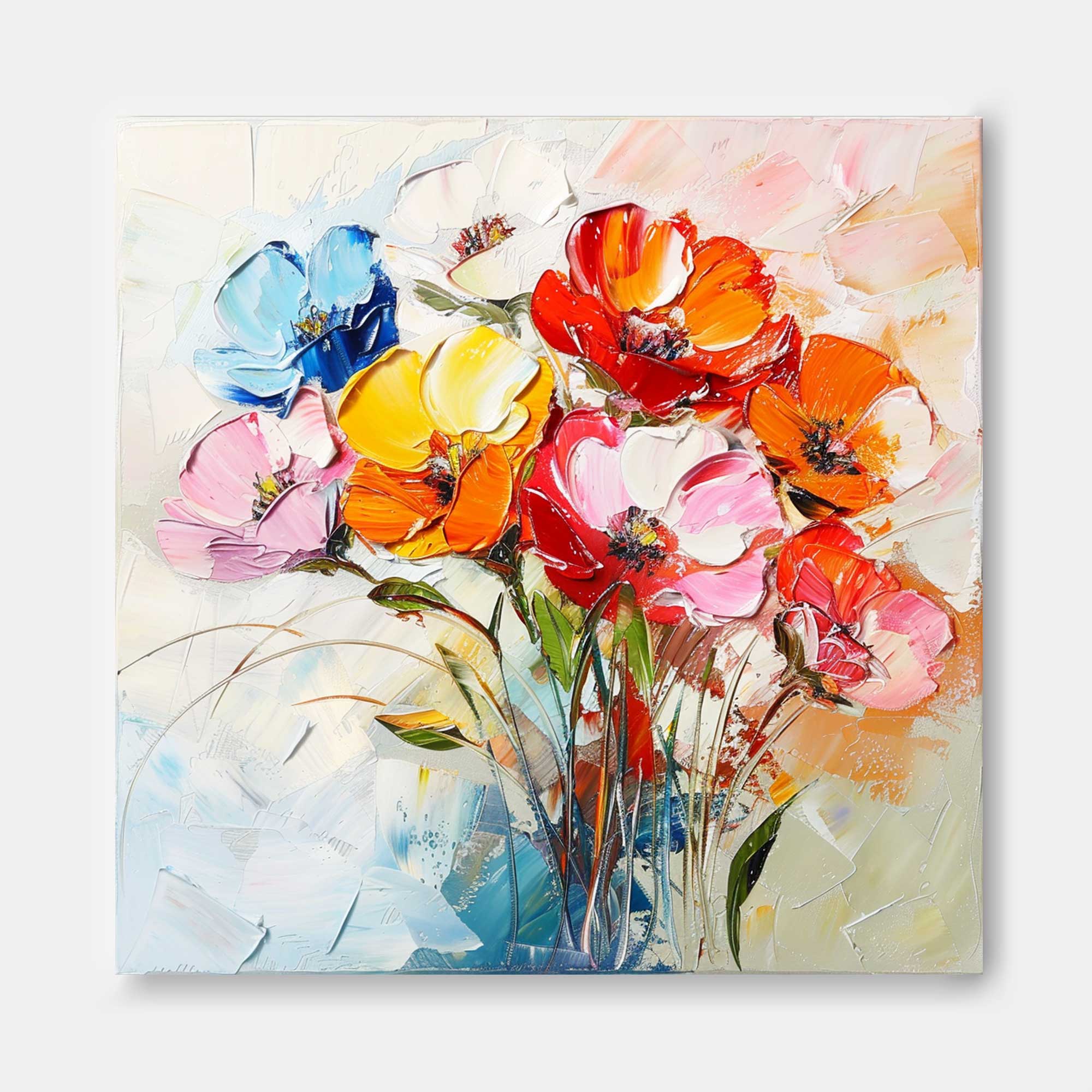 Wall Art Dense Flower Modern Abstract Edgy