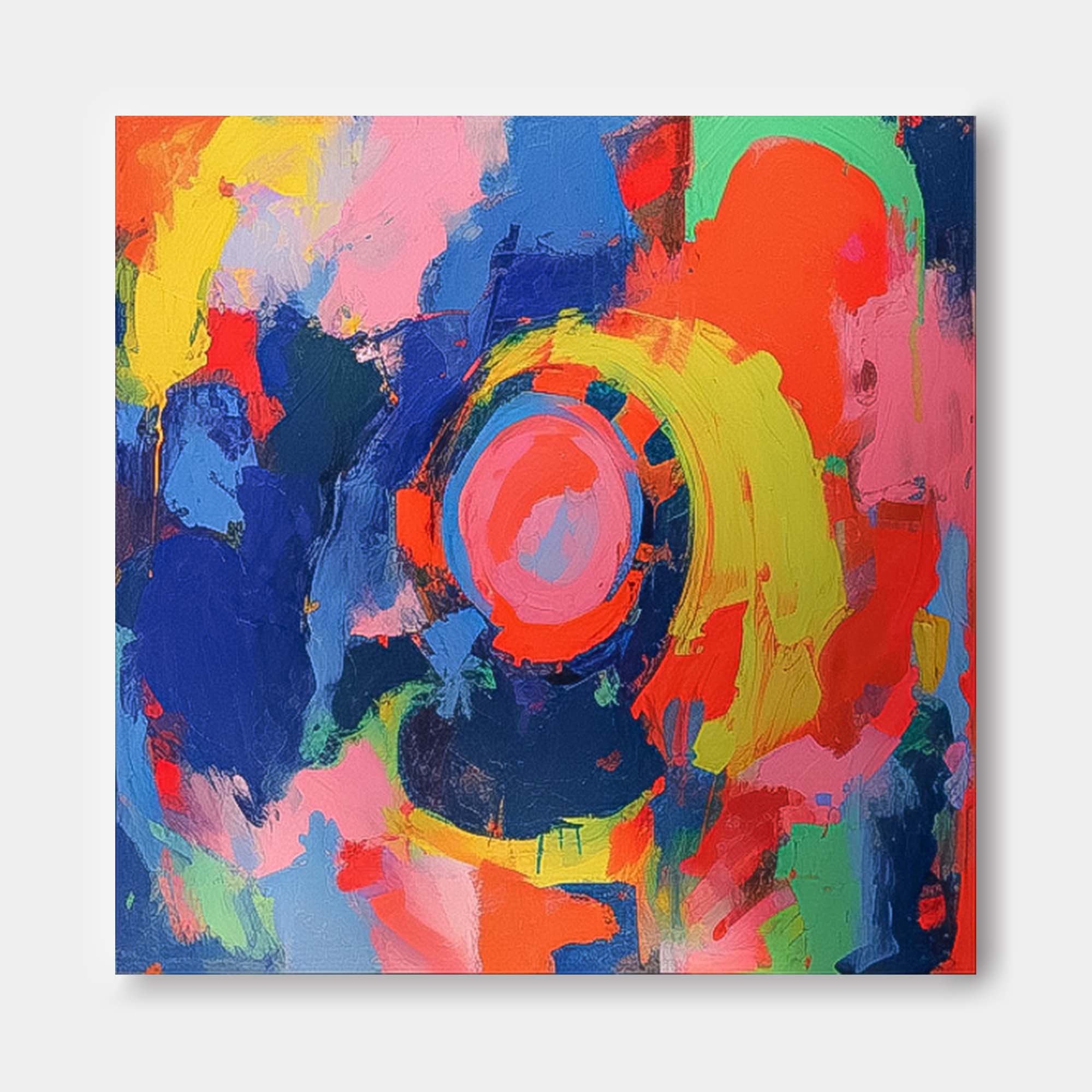 Wall Art Vertical Dense Cluster Abstract Painterly