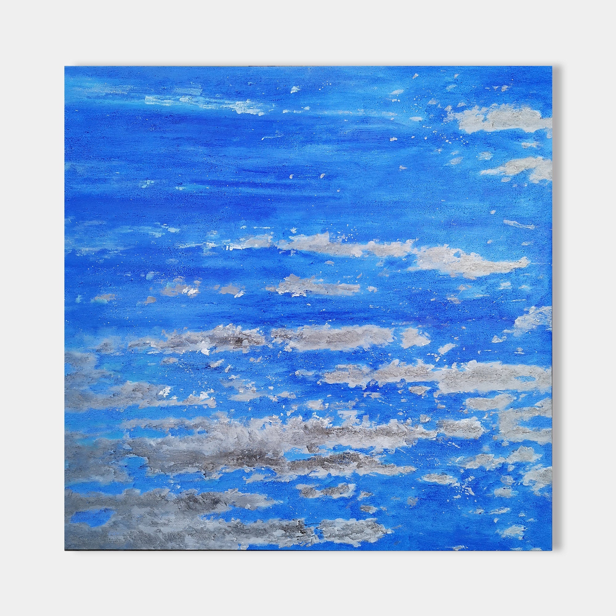 Blue Abstract Ocean Texture Painting