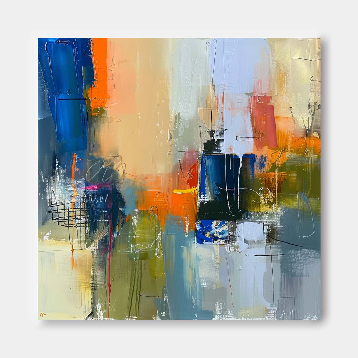 Wall Art Abstract Vibrant Expressionist Modern
