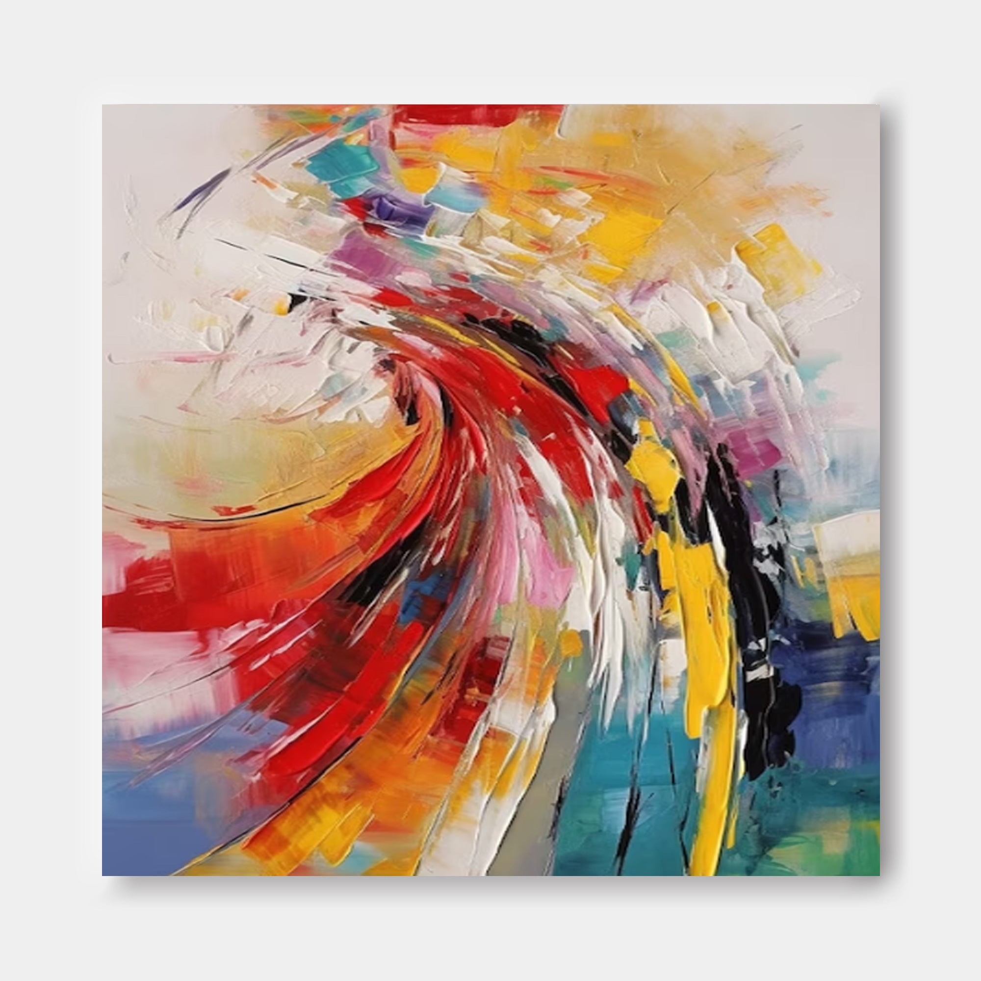 Wall Art Impasto Abstract Contemporary Dynamic