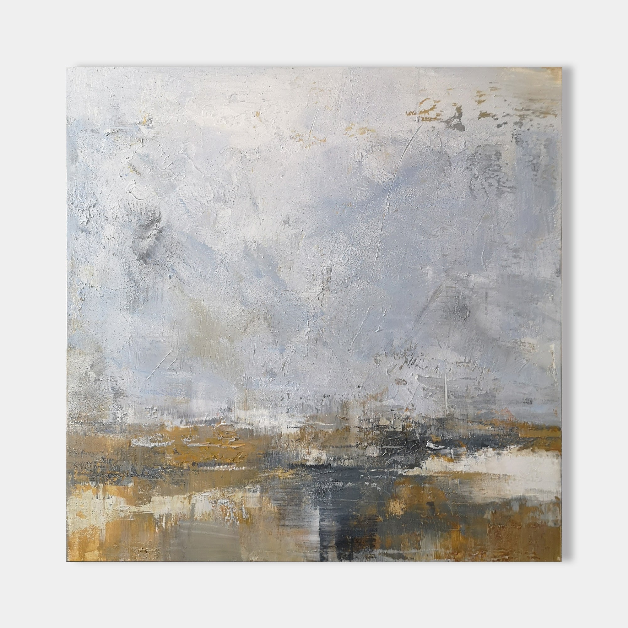 Square Abstract Painting 40'' X 40'' IS25 - Neutralighting