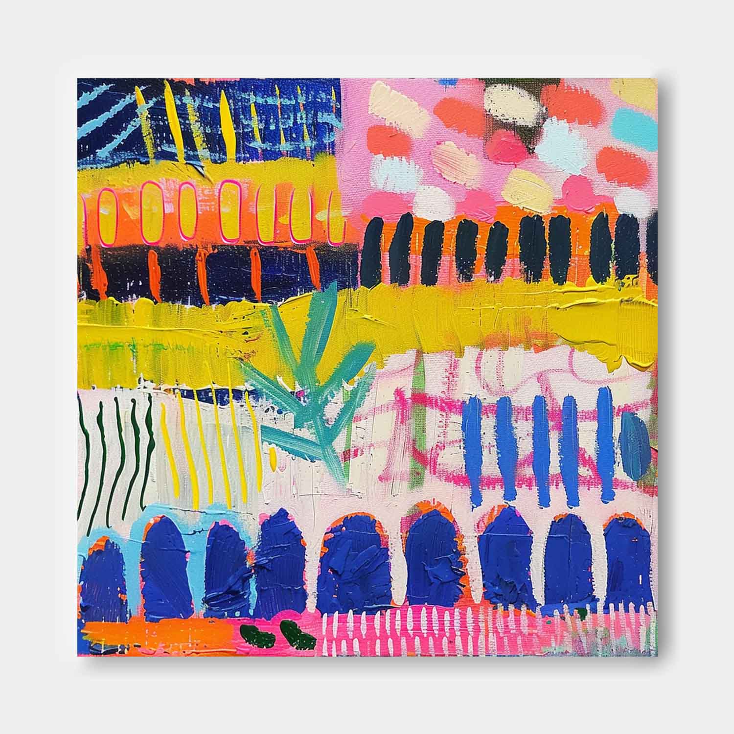 Wall Art Abstract Pop Collage Maximalist Graphic