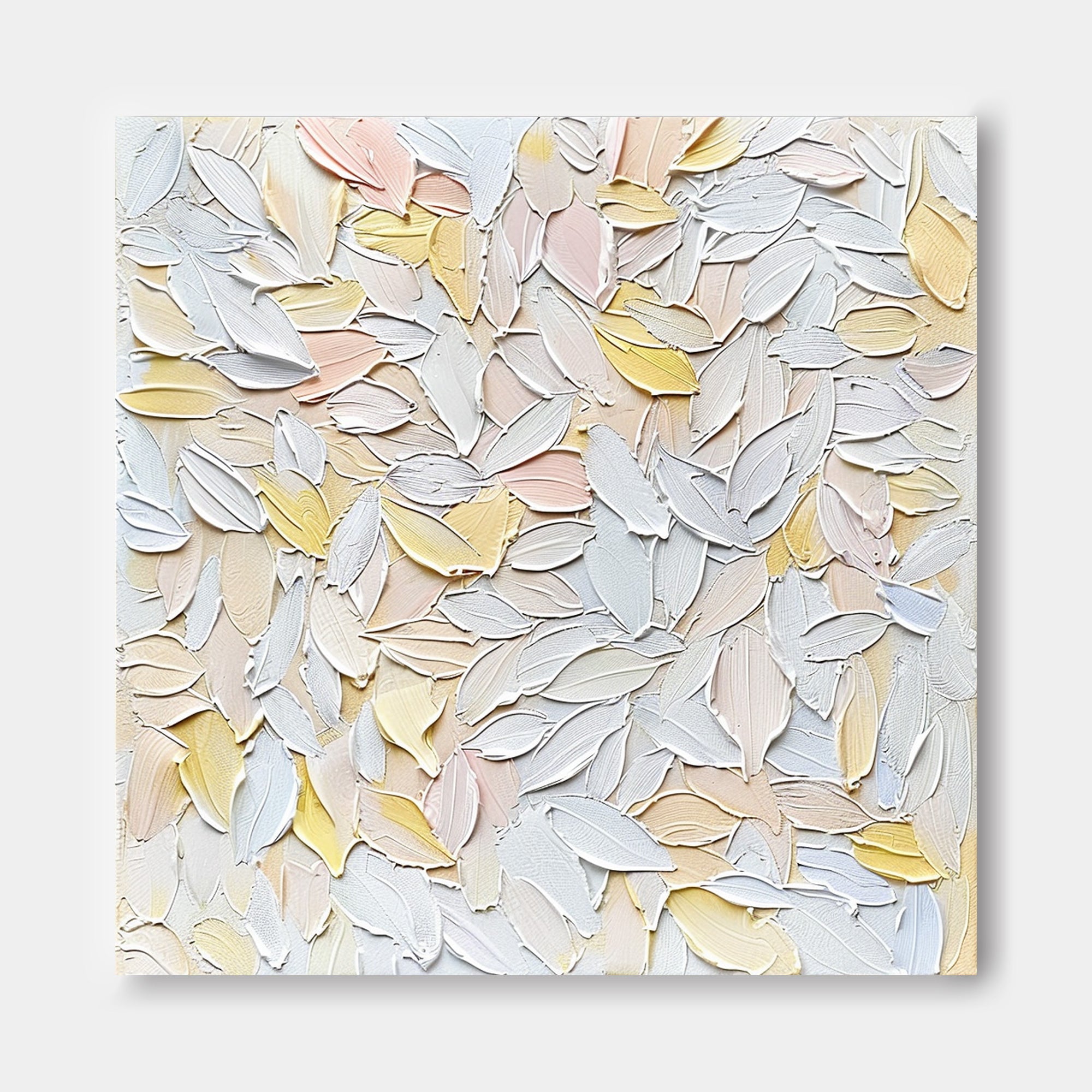 Wall Art Soft Pastel Floral Atmosphere Relief