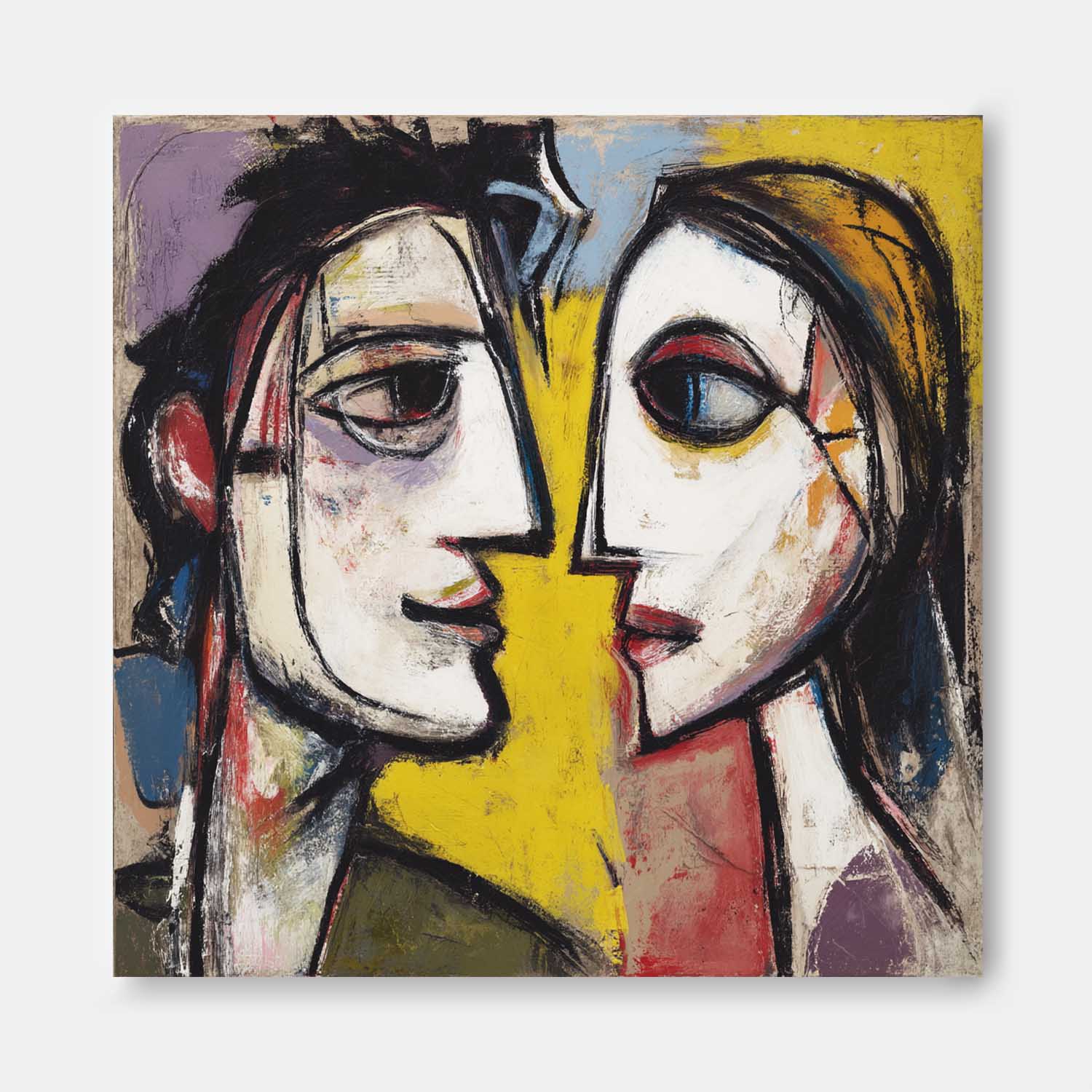 Wall Art People Playful Neo-Expressionist Cubist