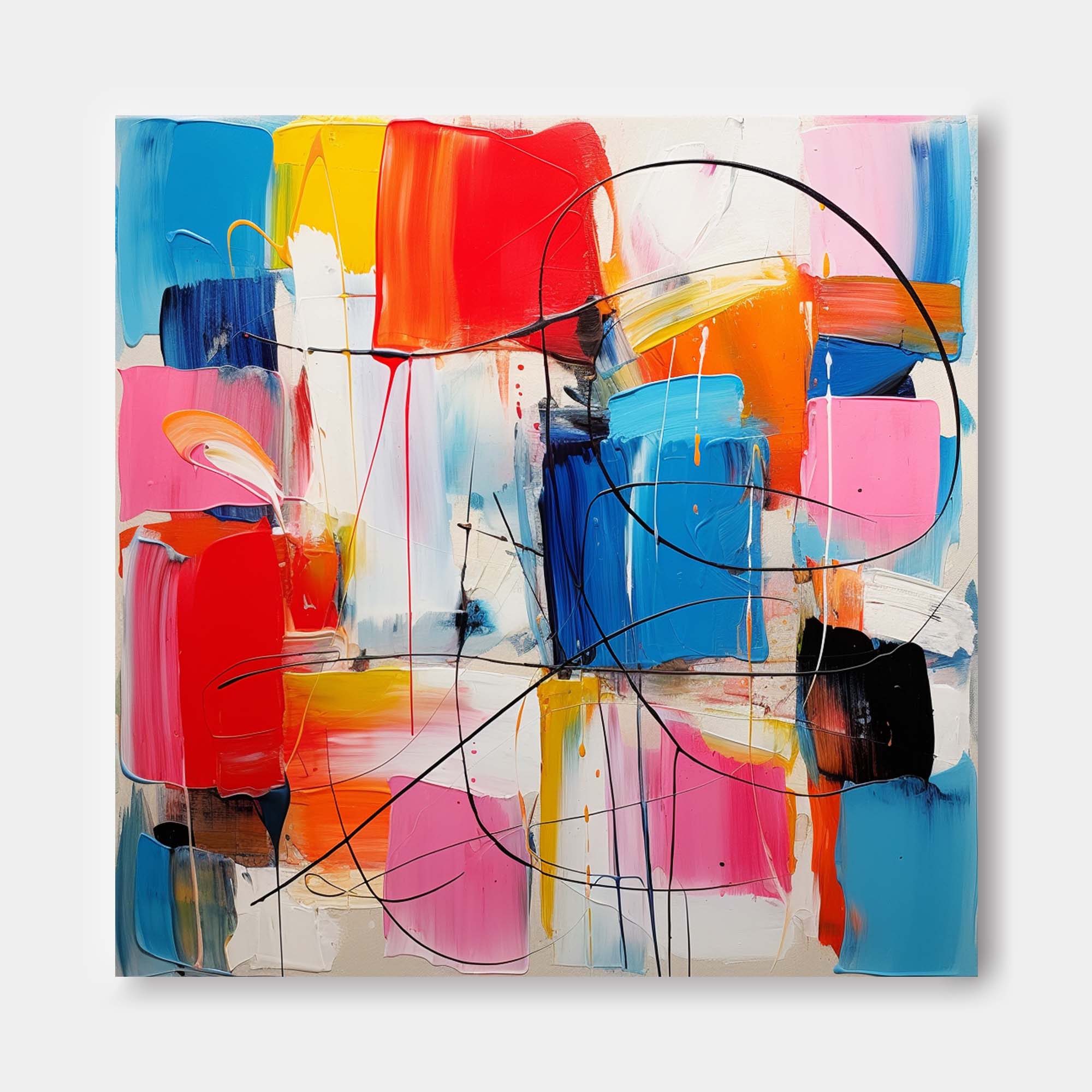 Abstract Canvas Art AB222 - Neutralighting
