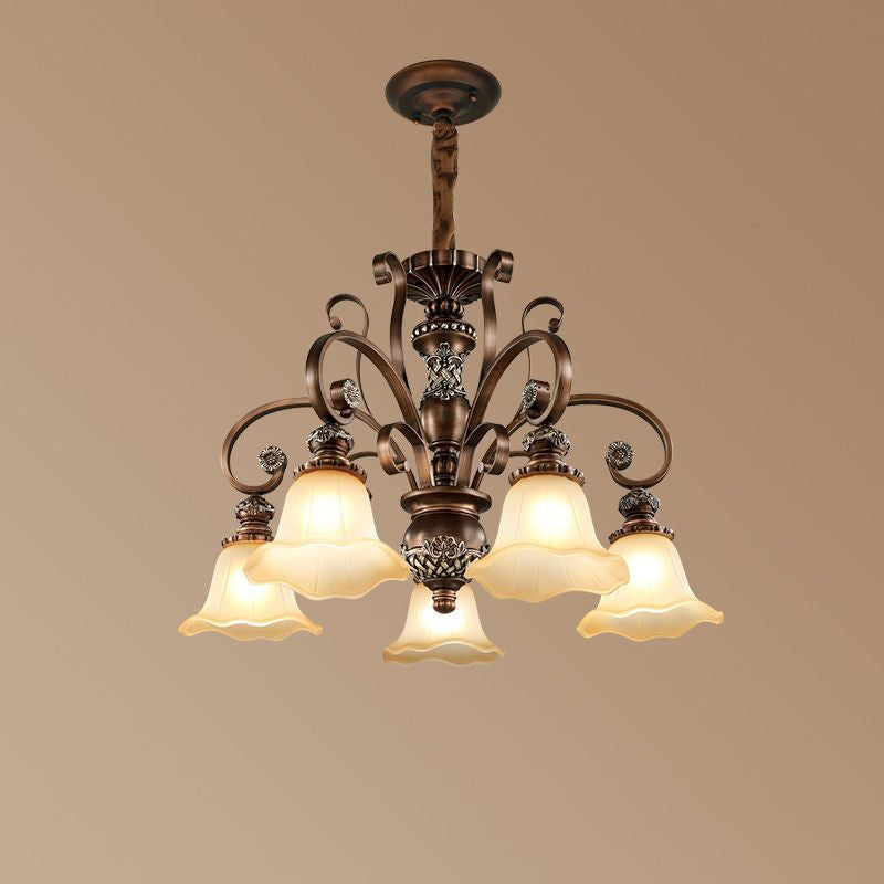 Arisha Retro Flower Pendant Light Metal Glass Living Room Bedroom - Neutralighting