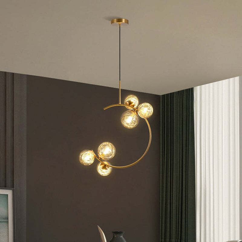 Valentina Modern Glass Globe Pendant Light, Metal & Glass, 3 Style - Neutralighting