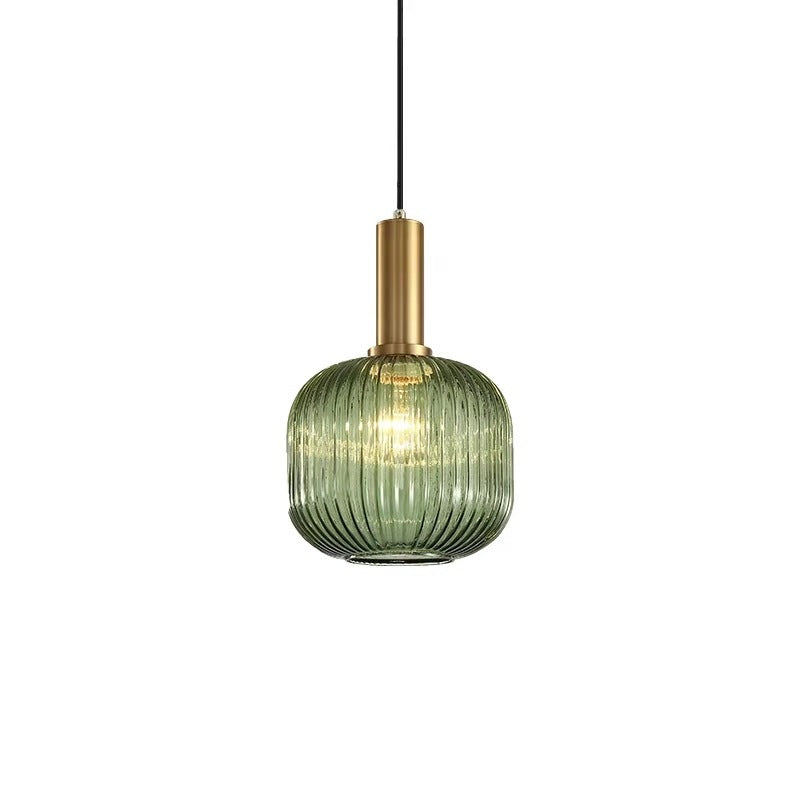 Valentina Pendant Light Crystal, Moru Glass, Cognac/Green/Grey, Kitchen Island - Neutralighting