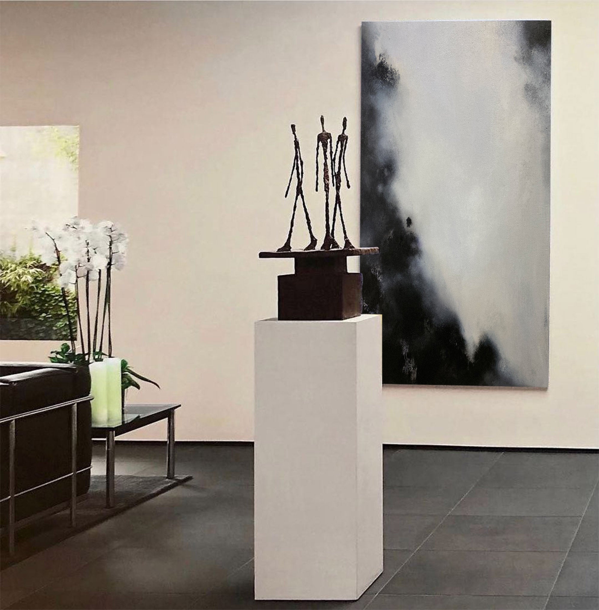 Black Abstract Painting ABAV271 - Neutralighting