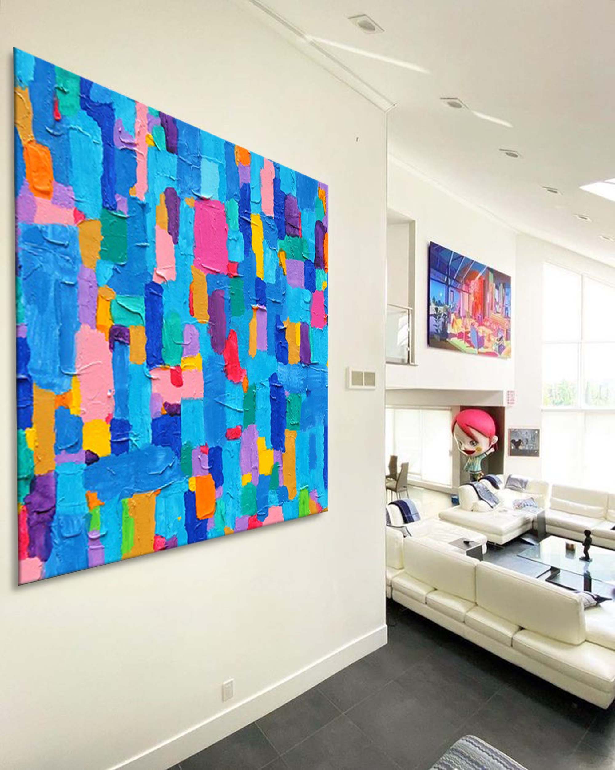 Wall Art Abstract Colorful Energetic Artistic