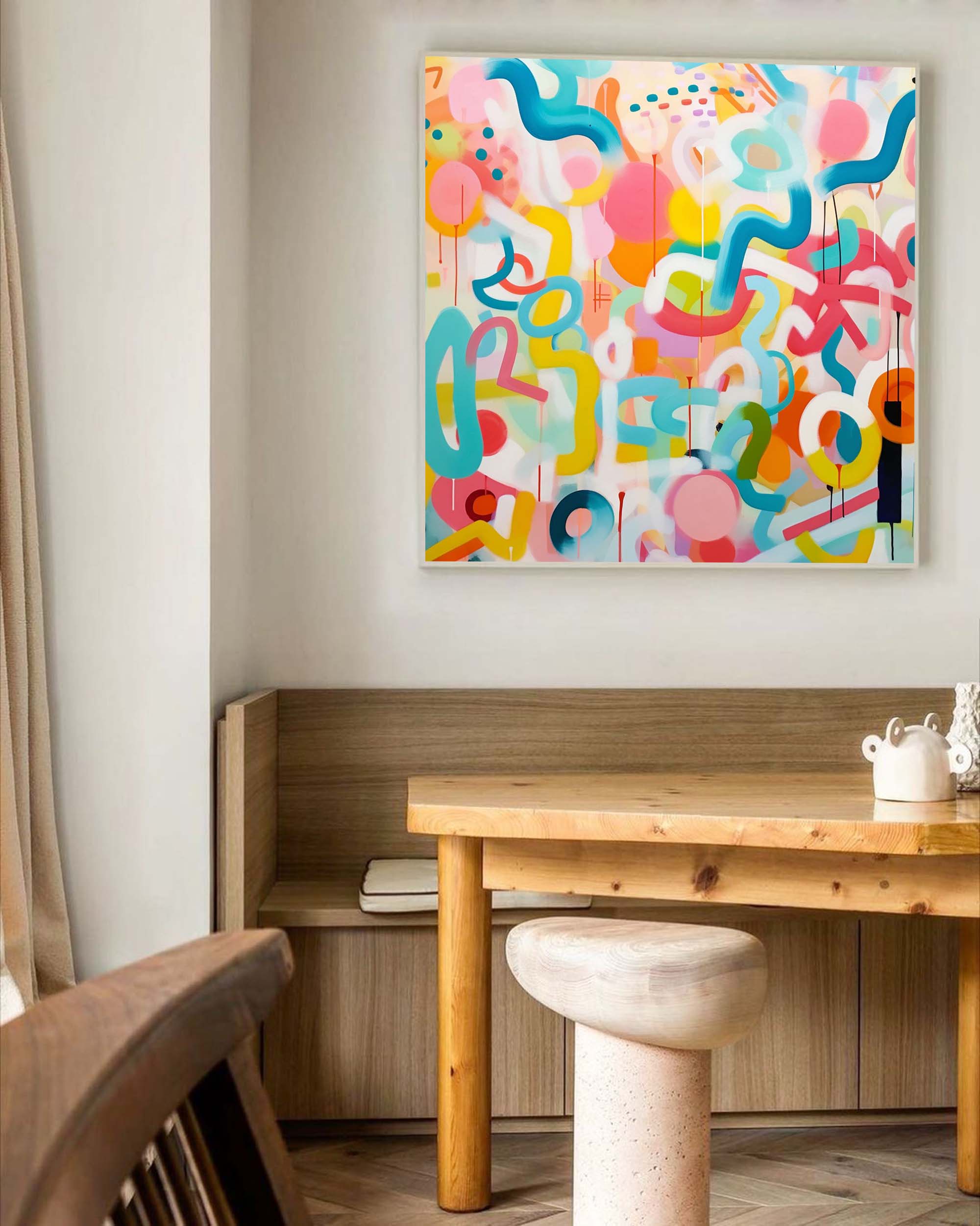 Wall Art Playful  Abstract Energetic Fashion