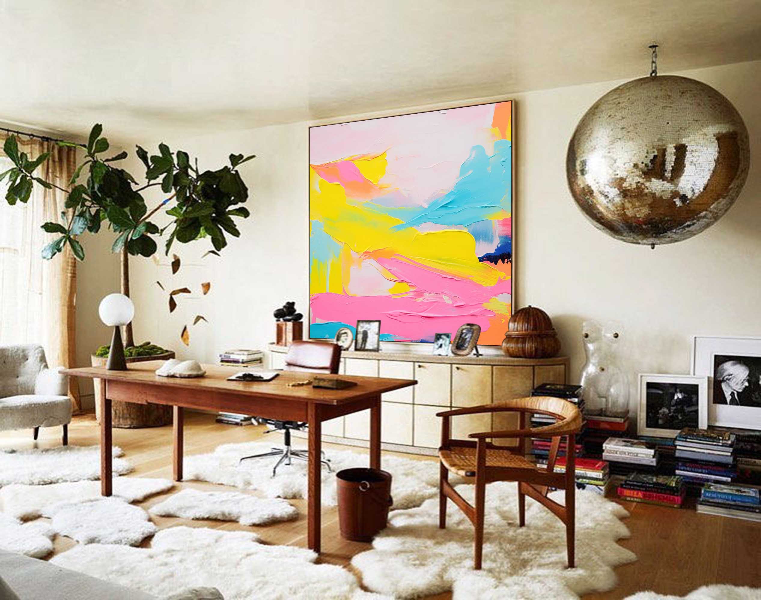 Wall Art Abstract Playful Energetic Summer