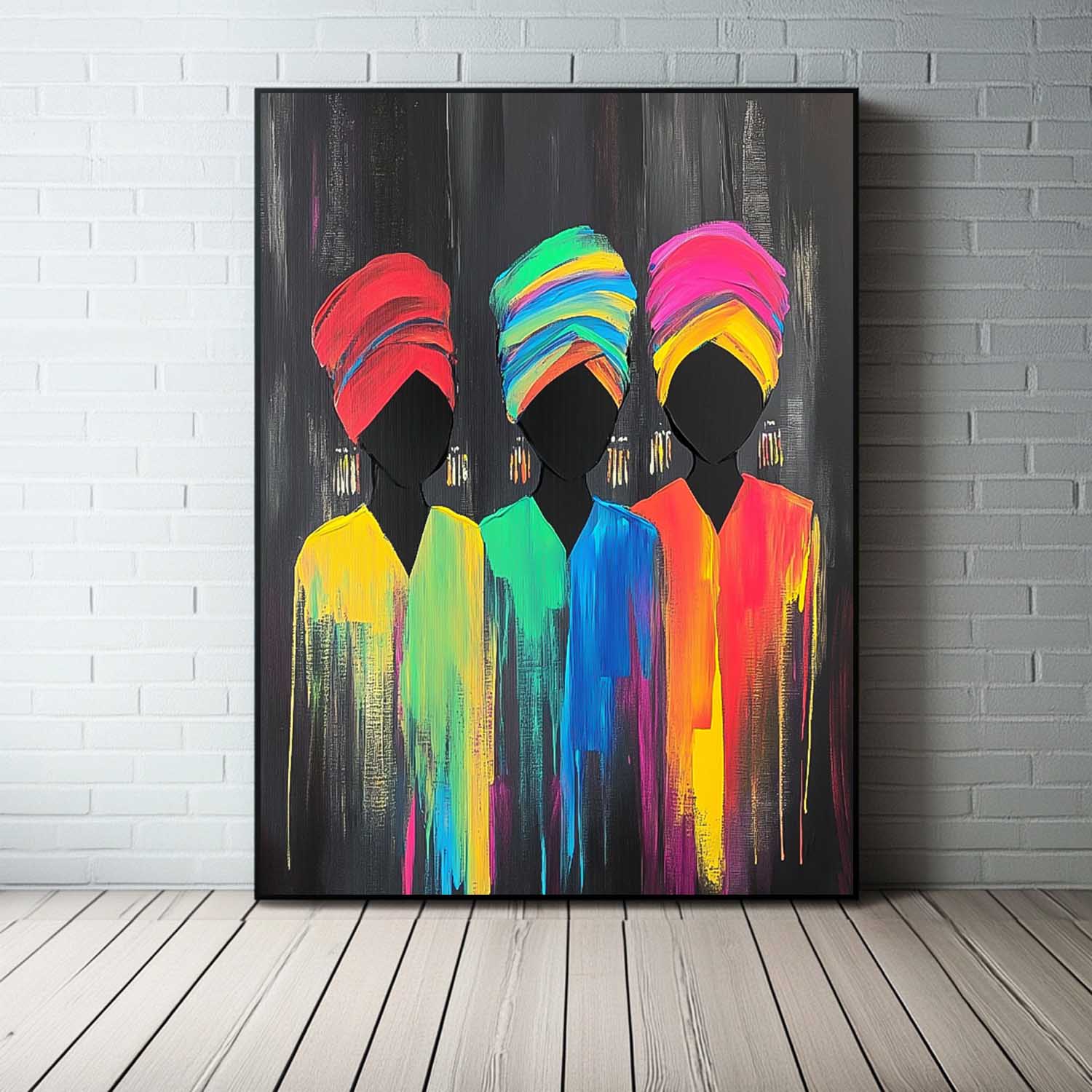 Wall Art People Vibrant Dramatic Exotic