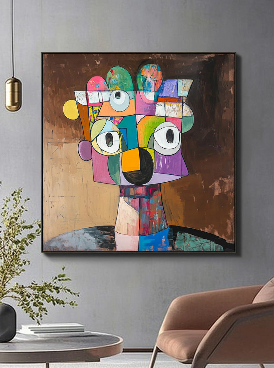 Wall Art People Cubism Collage Geometric