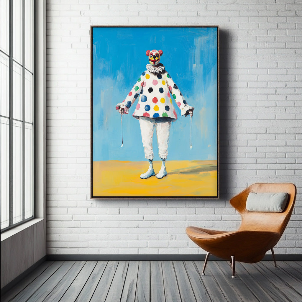 Wall Art People Dopamine Impasto Clown Abstract
