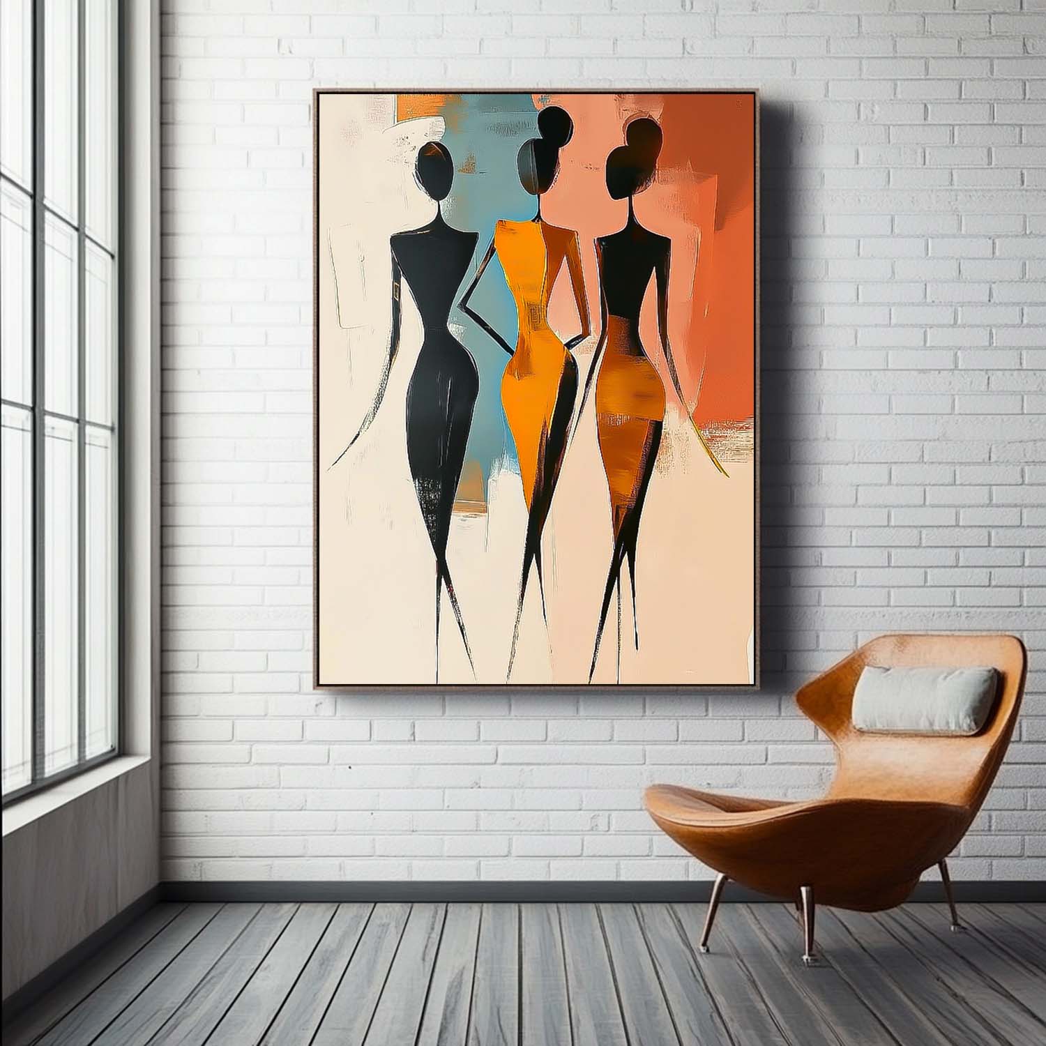 Wall Art People Abstract Expressionist Slim