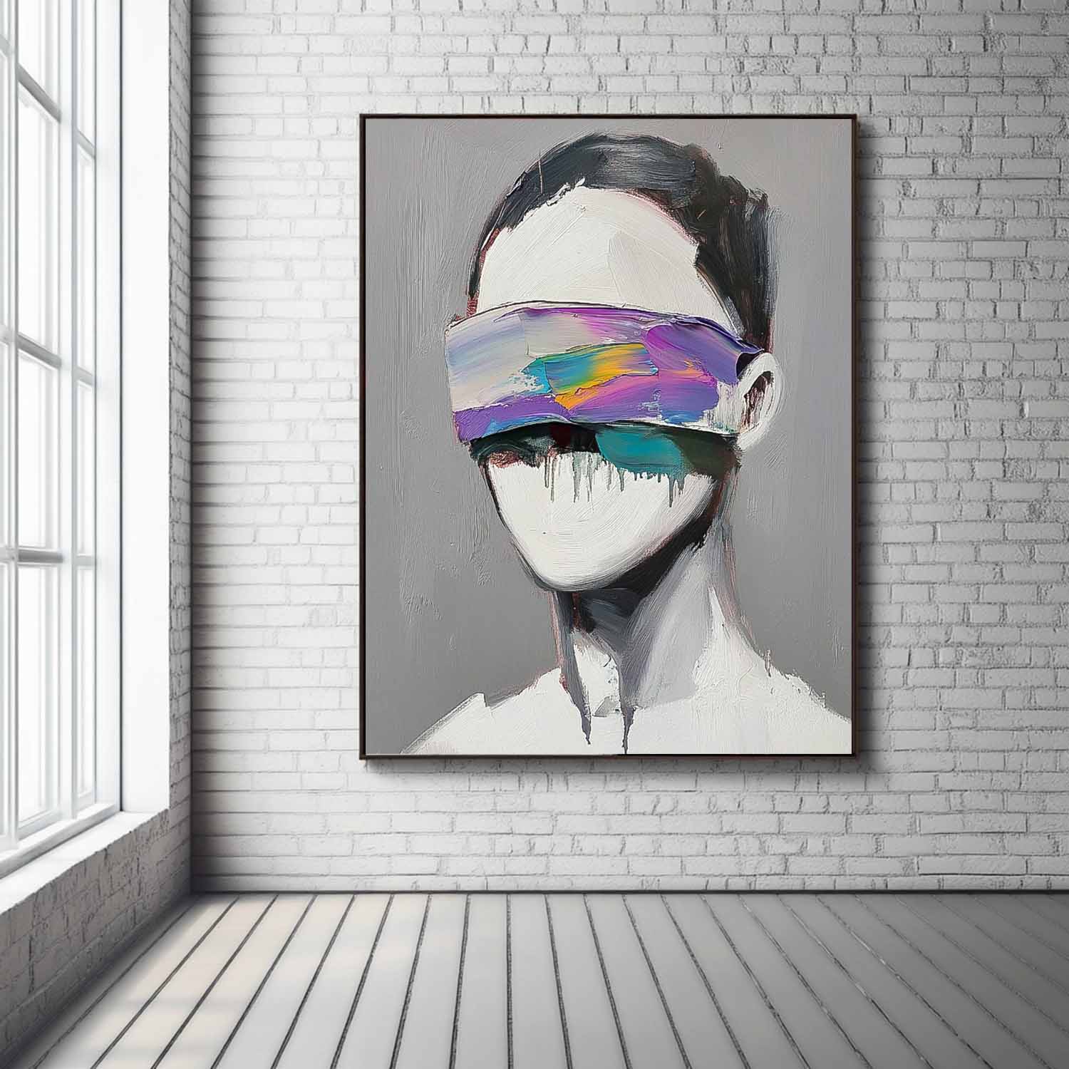 Wall Art People Scandinavian Minimalist Rainbow