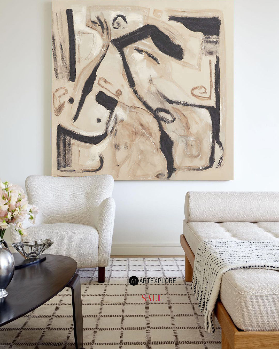 Modern Abstract Painting ABAS122 - Neutralighting