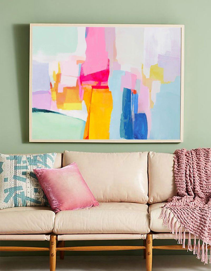 Colorful Pastel Abstract Painting
