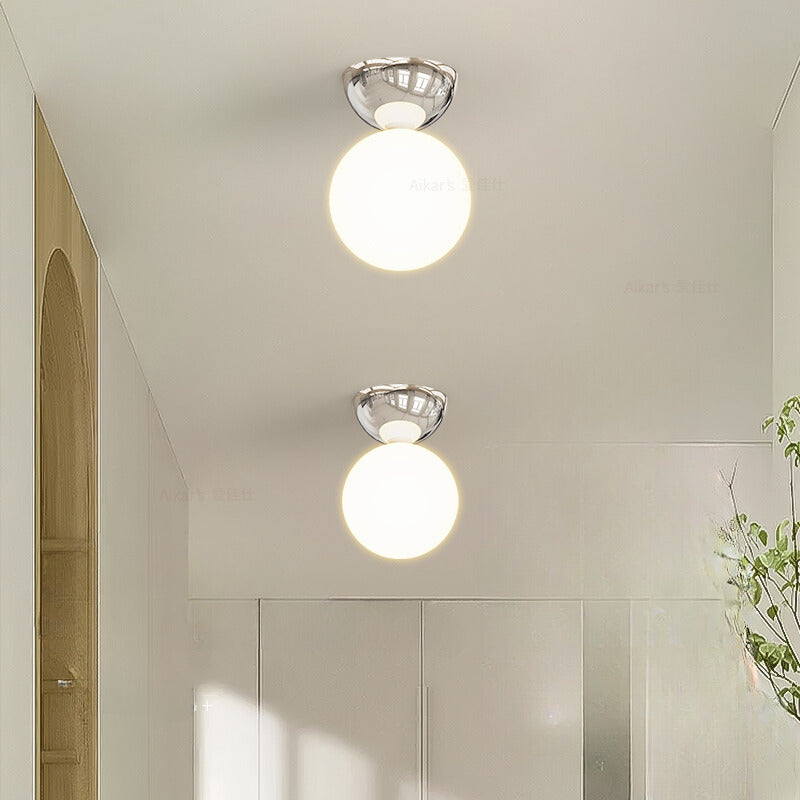 Valentina Modern Flush Mount Ceiling Light Metal Glass Bedroom - Neutralighting