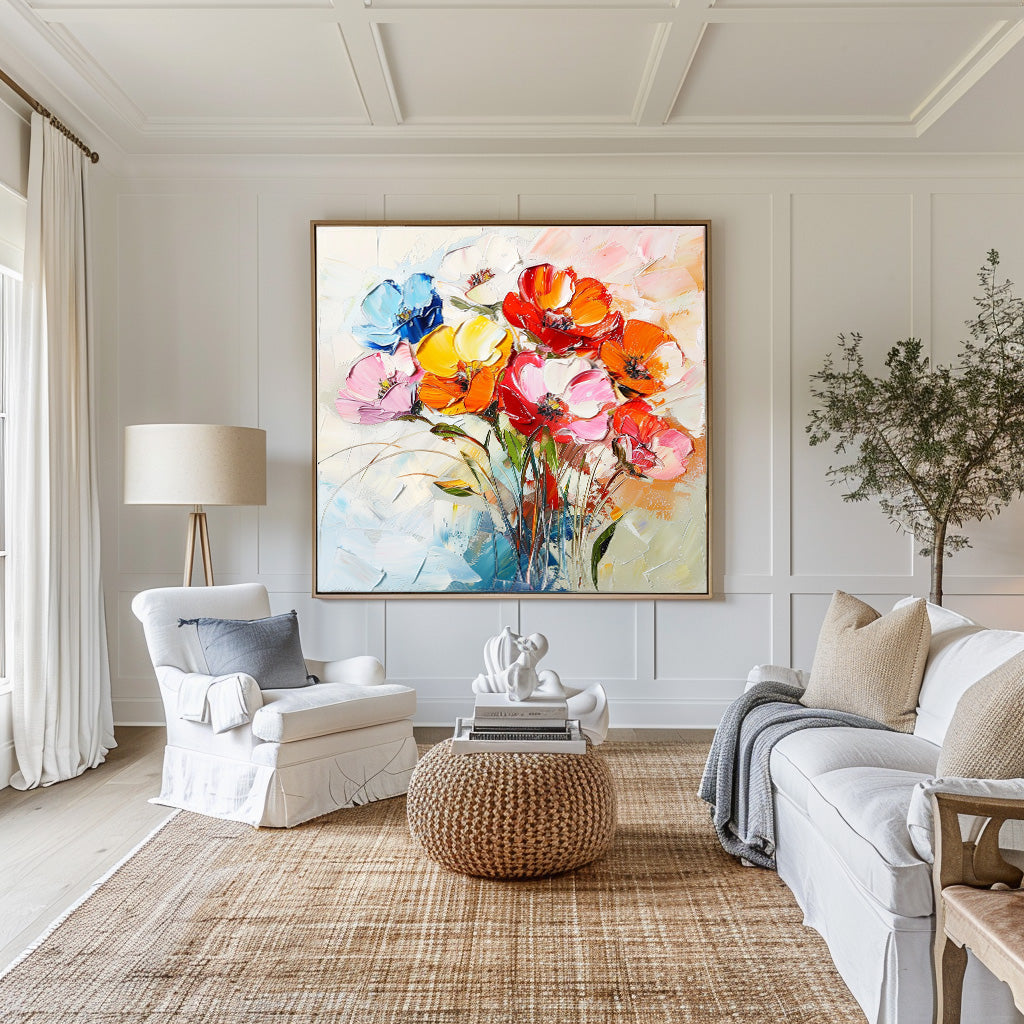 Colorful Poppy Flower Painting
