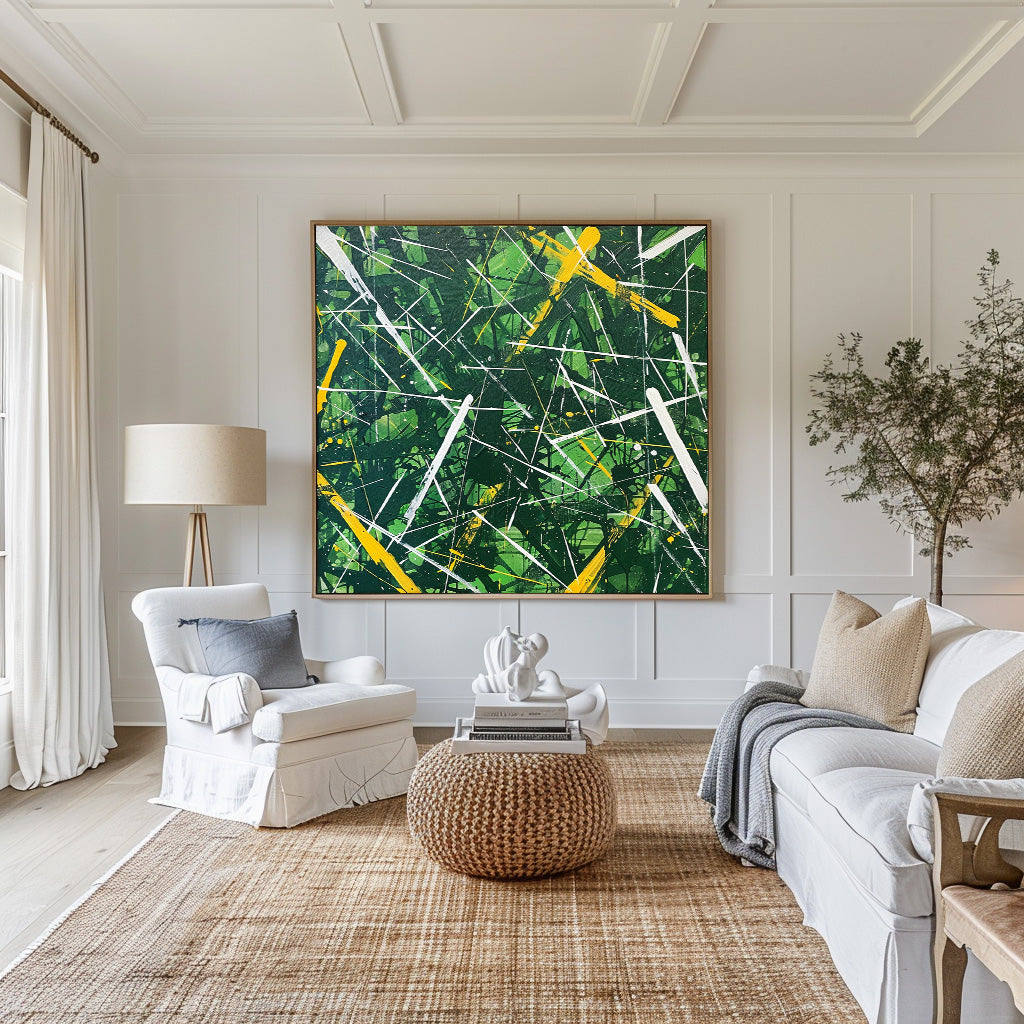 Emerald Chaos Contemporary Painting