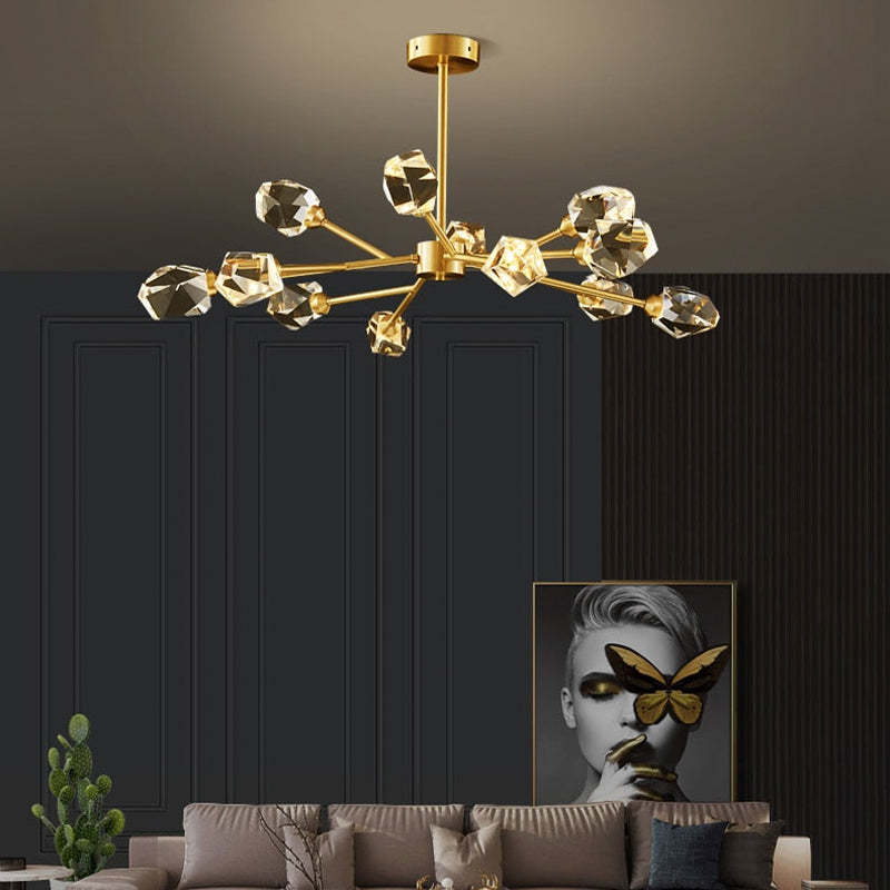 Kristy Luxurious Crystal Chandelier Living Room Golden - Neutralighting