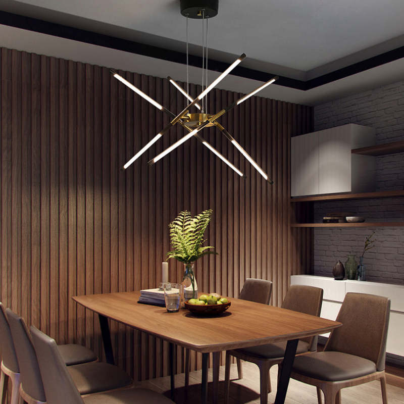 Arisha Pendant Light, Black/Gold, 6/8/10/12 Heads - Neutralighting