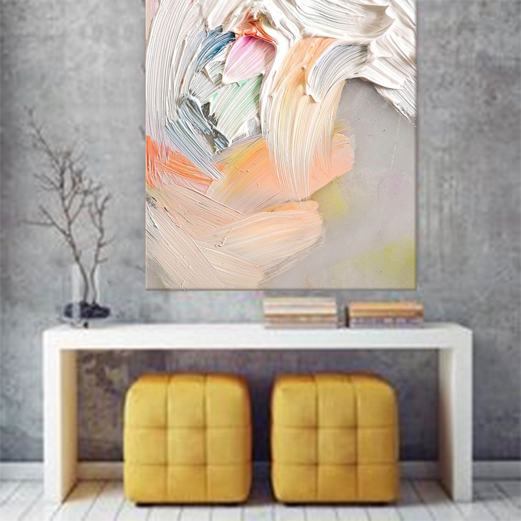 Abstract Canvas Art AB018 - Neutralighting