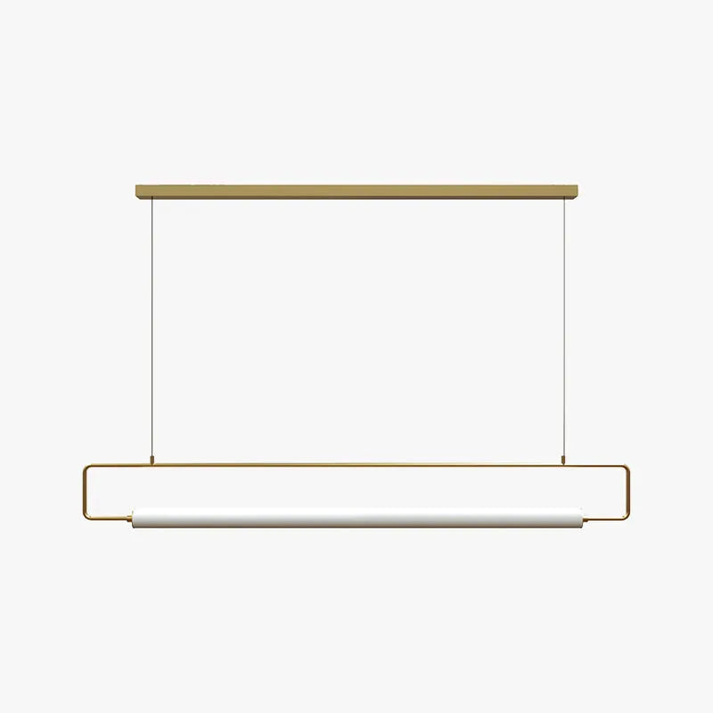 Arisha Modern Minimalist Rectangular Linear Pendant Light, Gold/Black - Neutralighting