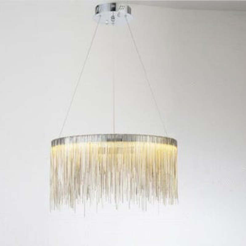 Arisha Tassel Chain Art Deco Pendant Light Silver/Gold Living Room/Hall - Neutralighting