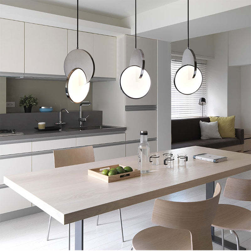 Arisha Pendant Light, Disc, Gold/Silver - Neutralighting