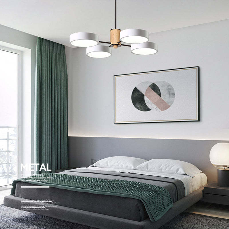 Arisha Art Deco Pendant Light, White/Green/Grey,Metal/Wood - Neutralighting