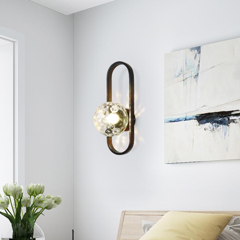 Valentina Modern Globe Bedside Wall Lamp Mount for Bedroom & Reading Room, Gold/Black - Neutralighting