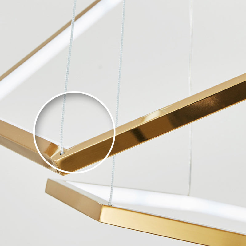Arisha Minimalist Geomatic Metal Pendant Light, Gold, DIY - Neutralighting