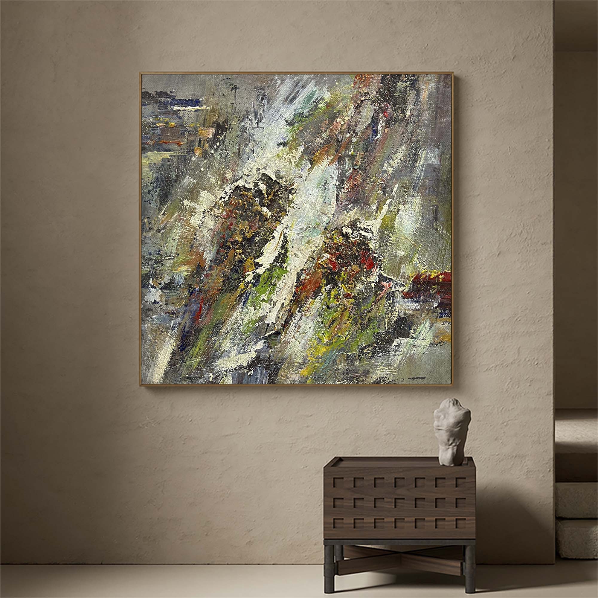 Abstract Mountain Landscape Textured Canvas Wall Art