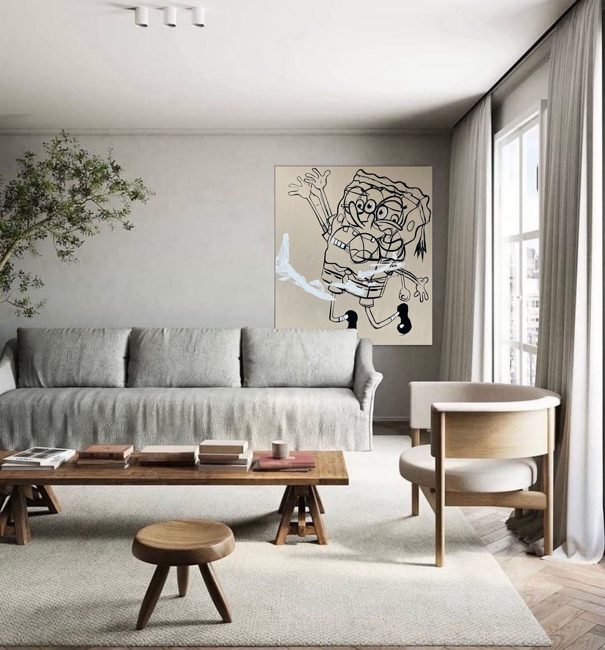 Wall Art Abstract Graffiti Cartoon Bold