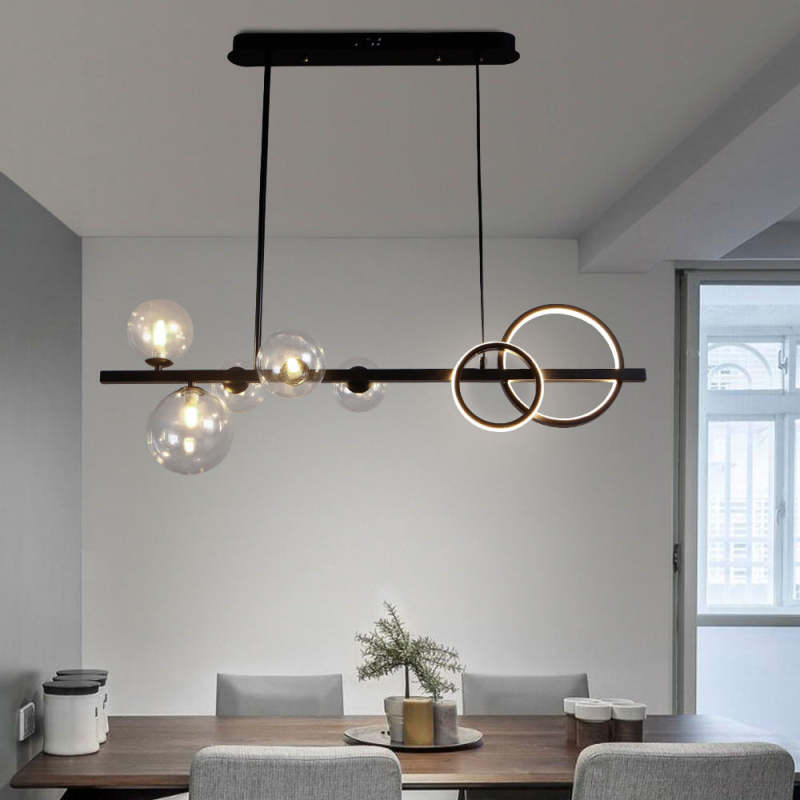 Arisha Pendant Light Bubble Circle Modern Black/Gold, Bedroom - Neutralighting