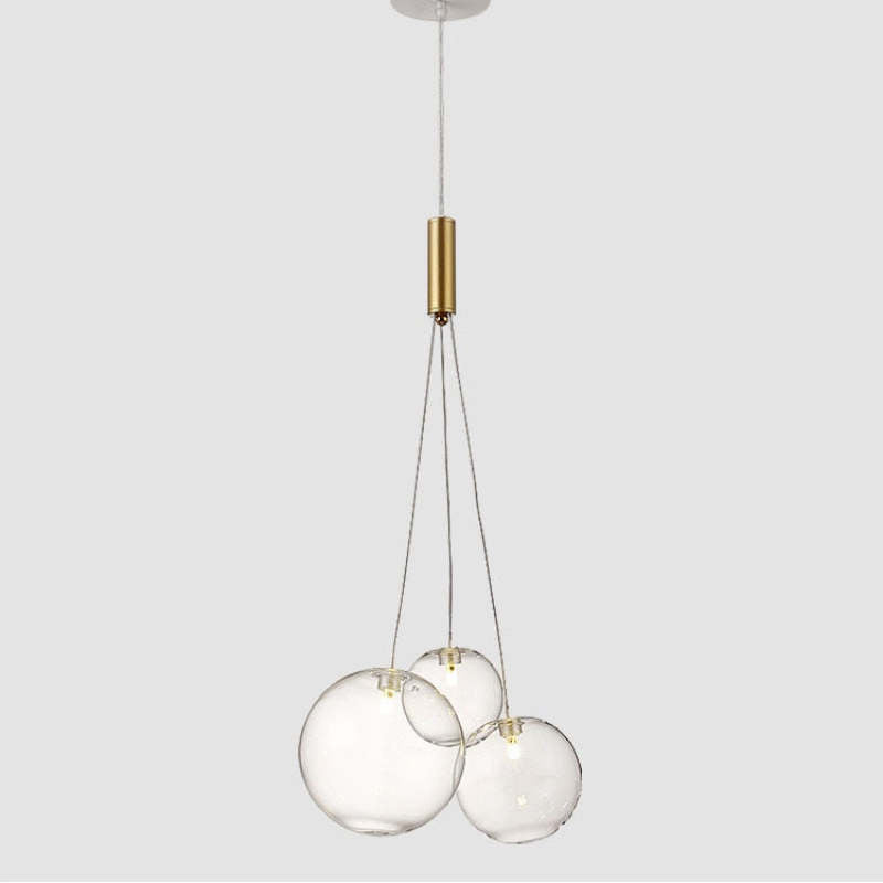 Valentina Glass Globe Bubble Pendant Light LED Stary - Neutralighting
