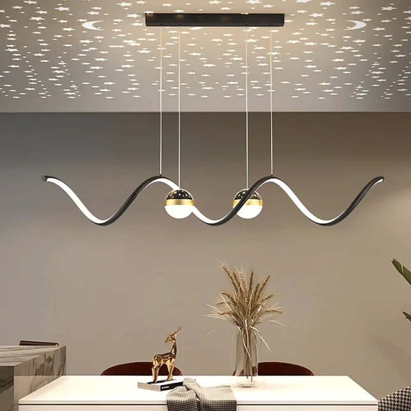 Arisha Nordic Globe Wavy Metal/Acrylic Pendant Light - Neutralighting