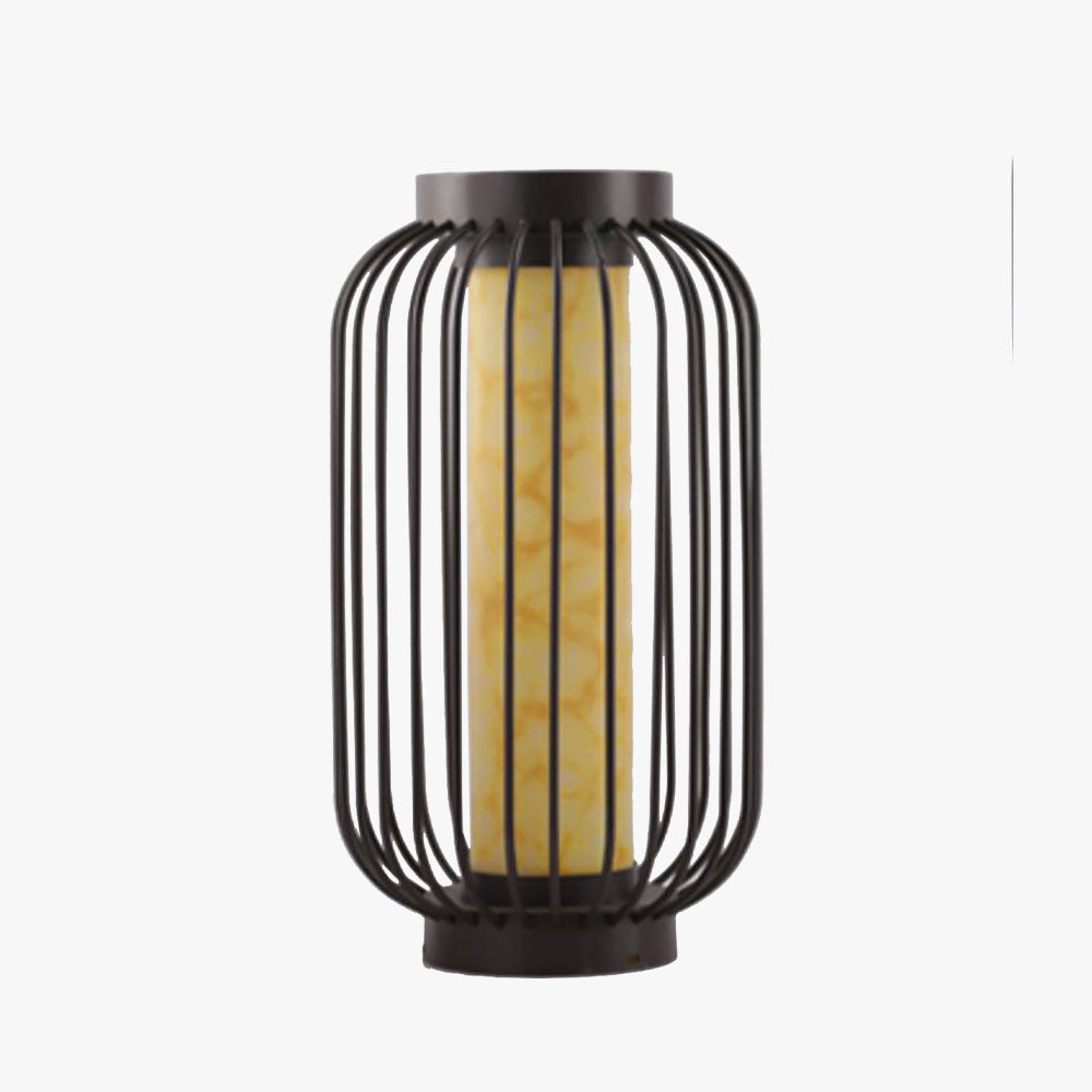 Ray Lantern Solar/Rechargeable Outdoor Floor Lamp, Brown - Neutralighting