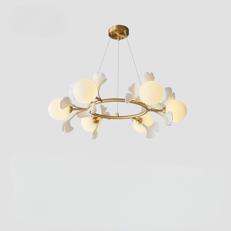 Olivia Luxury Minimalist Chandelier Creative Leaf Glass Living Room - Neutralighting
